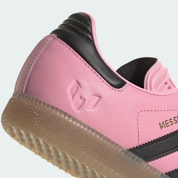 NIB ADIDAS MESSI CLASSIC SAMBA PINK INDOOR LEATHER SOCCER SHOES MENS 10 - Picture 11 of 16